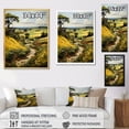 thumbnail image 4 of Designart "Countryside Green And Yellow Reverie horizon V" Landscape & Nature Floater Framed Wall Art Living Room, 4 of 7