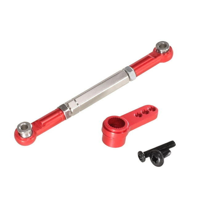 Componente de dirección RC Servo Varilla Accesorio Metal Ajustable Universal Estable Rojo
