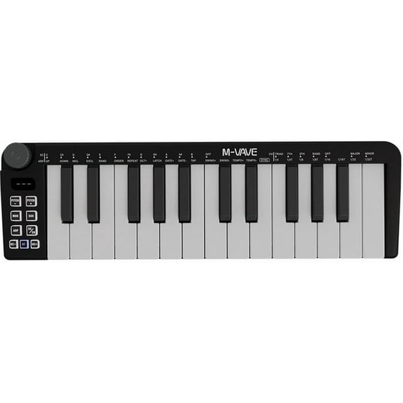 Mini teclado MIDI inalámbrico M-VAVE de 25 teclas con batería