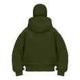 thumbnail image 5 of Stralyhd Womens Cat Pouch Balaclava Hoodie Oversized Zipper Pet Carrier Sweatshirts Streetwear Casual Pullover Tops Army Green XL, 5 of 5