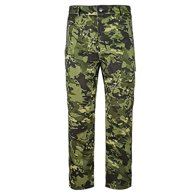 Jamicy Pantalon Cargo pour Hommes Cadeau pour Hommes Pantalon Camouflage de Plein Air de Randonnée Multifonction en Molleton Coupe-Vent et Imperméable Droit à Fermeture Éclair avec Poche Pantalon de Travail