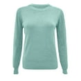 thumbnail image 4 of TIANZEN Women Casual Solid Color Bottoming Shirt Slim High Collar Knitted Long Sleeved Top Neck Thermal Womens Ski Shirts Long Sleeve, 4 of 5