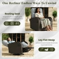thumbnail image 4 of LayinSun Oversized Wicker Outdoor Swivel Glider Recliner with Adjustable Backrest & Footrest, Patio Reclining Lounge Chair - Set of 2, 4 of 7