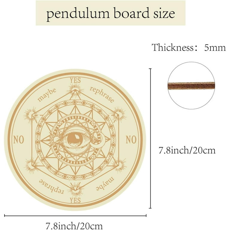 Sun Moon Pendulum Board Wooden Witch Altar Board Carved Board