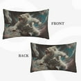thumbnail image 2 of Picia Astronaut Polar Bear Roar Pattern Plush Pillow Case – Soft and Cozy Cushion Cover, Hypoallergenic Throw Pillow Case for Home Decor-16"x24", 2 of 6