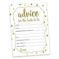thumbnail image 2 of Inkdotpot Advice For The BrideCardsSet Of 50Gold ConfettiBridal Shower Activity Game, 2 of 7