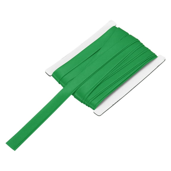 Uxcell Double Fold Bias Tape for Sewing 5/8 Inch x 6 Yards Satin Pre-fold Continuous Binding Tape for Seaming Quilting Hemming Binding DIY Crafts, Dark Green