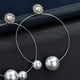 thumbnail image 3 of 1 par de pendientes de cristal de de imitación, pendientes de mujer, joyería para mujeres y niñas Plata, 3 of 7