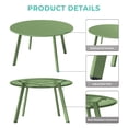 thumbnail image 4 of 27.5 '' Outdoor Round Steel Coffee Table, Weather Resistant, Anti-Rust Side Table, Green, 4 of 7