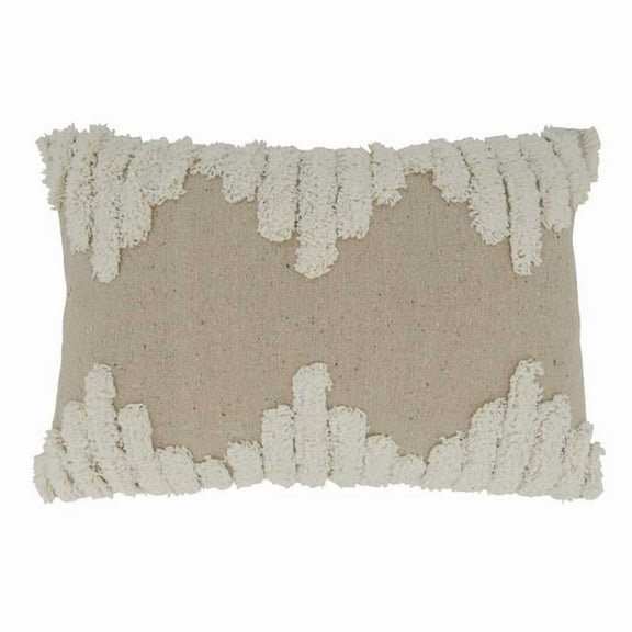 Saro Lifestyle 275.I1320BP 13 x 20 in. Oblong Tufted Throw Pillow with Poly Filling