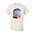 thumbnail image 2 of Wild Bobby, Cute Trippy Space Cat Riding Pizza, Animal Lover, Men Graphic Tees, White, 5XL, 2 of 3