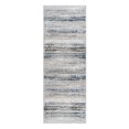 thumbnail image 2 of Gertmenian Braga Enja Modern Glam Striped Grey Plush Polypropylene Area Rug, 8' Runner, 2 of 5