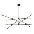 thumbnail image 4 of Lyrique 12-Light Chandelier in Bronze with Brass Accents, 4 of 5