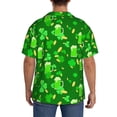 thumbnail image 7 of Goofa St Patrick's Day2 Printed Men's Casual Short-sleeved Shirt,Lightweight Breathable Button-down,Summer Casual men's top,Versatile Fashion shirt-4X-Large, 7 of 7