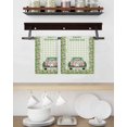 thumbnail image 3 of Spring Easter Kitchen Dish Towels for Drying Dishes Set of 2, Easter Eggs Bunny Truck Botanical Green Plaid Waffle Weave Microfiber Hand Tea Bathroom Towels Quick Dry & Absorbent Towel 15.7x23.6, 3 of 7