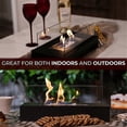 thumbnail image 3 of Alcohol Fireplace Light, Oblong Stainless Steel Glass True Fire Heating, for Home Decor Indoor Atmosphere Light, 3 of 5