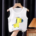 thumbnail image 2 of Agkizg Toddler Baby Boys Summer Tops,Sleeveless Undershirt for Kids,Shirts for Kids Sleeveless Solid Graphic T-Shirt Round Neck Crop Top for Girls and Boys Tank Top Tee, 2 of 3