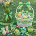 thumbnail image 6 of Easter Decorative Wired Ribbons 1 Rolls 180 In Bunny Egg DIY Assorted Fabric Ribbons for Wreaths, Present Wrapping, Bow Decoration, 6 of 6