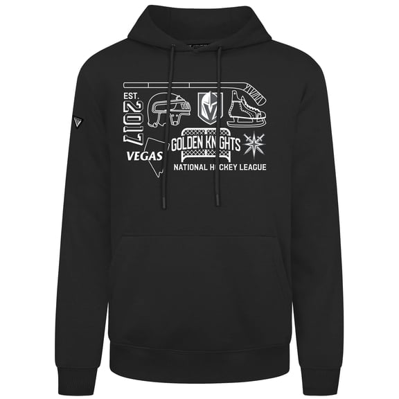 Men's Levelwear Black Vegas Golden Knights Podium Campaign Pullover Hoodie