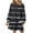 A_ Black Dresses for Women, variant on Fashion Women's Colorblock Striped Sweatshirt Dress Fall Long Sleeve Loose Flowy Swing Ruffle Hem Tunic Dresses Blue 4