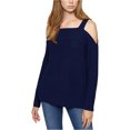 thumbnail image 1 of Sanctuary Clothing Amelie Cold Shoulder Pullover Suéter para mujer, azul, XS, 1 of 1