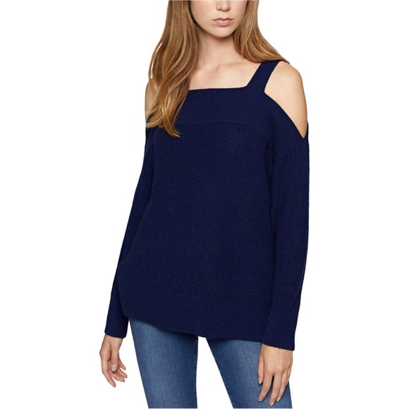 Sanctuary Clothing Amelie Cold Shoulder Pullover Suéter para mujer, azul, XS