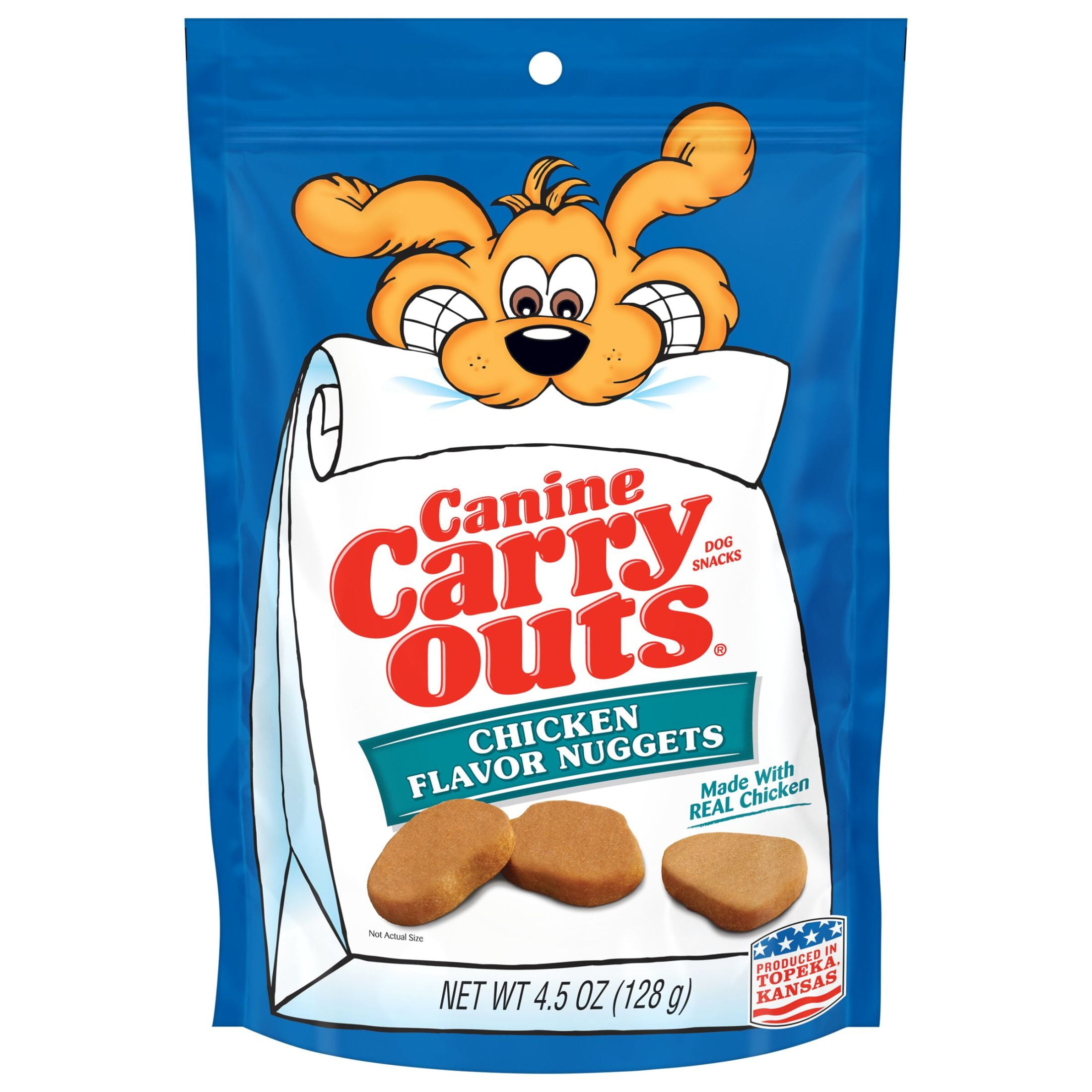 (4 pack) Canine Carry Outs Chicken Flavor Nuggets Dog Treats, 4.5 oz