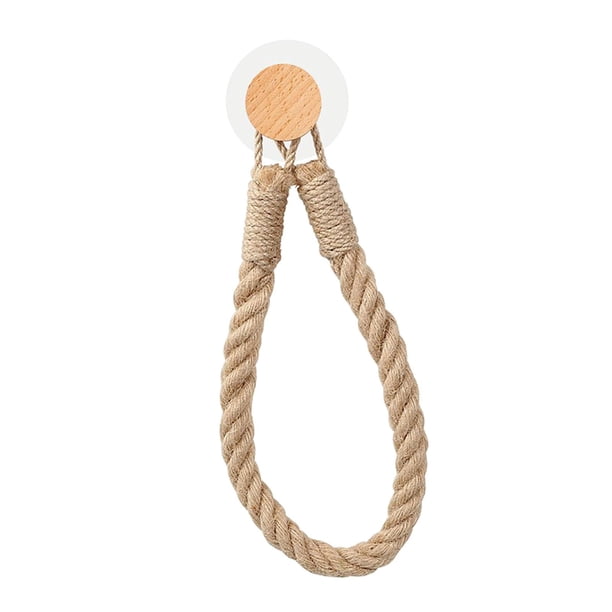 Toallero de Cuerda, Dispensador de Papel Higiénico Duradero , Soporte de Tejido de Almacenamiento Colgante para Decoración, Accesorios de Bañ Soga Soledad Portarrollos de papel higiénico