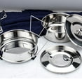 thumbnail image 2 of Two Tier Stackable Steamer Insert Pans Stainless Steel Electric Pressure Cooker Cooking Insert, 2 of 7