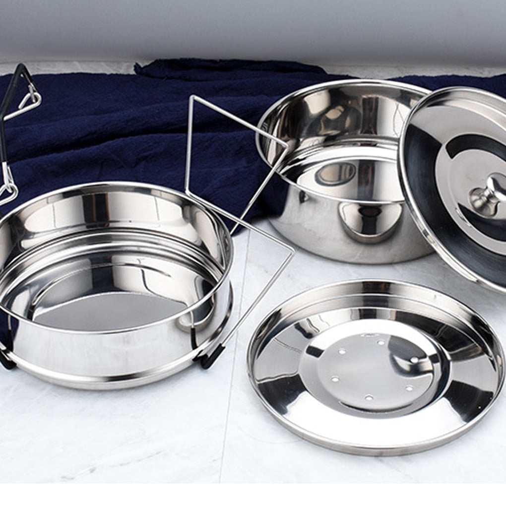 Pitrice Two Tier Stackable Steamer Insert Pans Stainless Steel Electric Pressure Cooker Cooking Insert Other