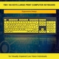 thumbnail image 3 of Romacci Wired USB Large Print Computer Keyboard for Low Vision Users High Contrast 104 Keys Letters for Old Men, 3 of 7