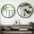 thumbnail image 6 of Madison Park Beaded 36" Dia Round Wall Mirror, with Luxury Iron Framed, Modern Wall Mounted Mirror for Home Décor, Black, 6 of 7