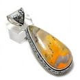thumbnail image 2 of Natural Bumblebee Jasper Gemstone 925 Sterling Silver Jewelry Pendant 2.40", 2 of 2