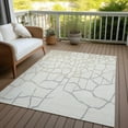 thumbnail image 6 of Addison Rugs Chantille Indoor/Outdoor Transitional Squares Ivory Washable Rectangle Rug, 9' x 12', 6 of 6