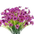thumbnail image 6 of Guanhe 12 Bundles Outdoor Plants Artificial Flowers Bouquets for Home Garden Vase Decor, Silk Daisy Plastic Fake Flower Party Table Centerpieces Decor,Purple, 6 of 9