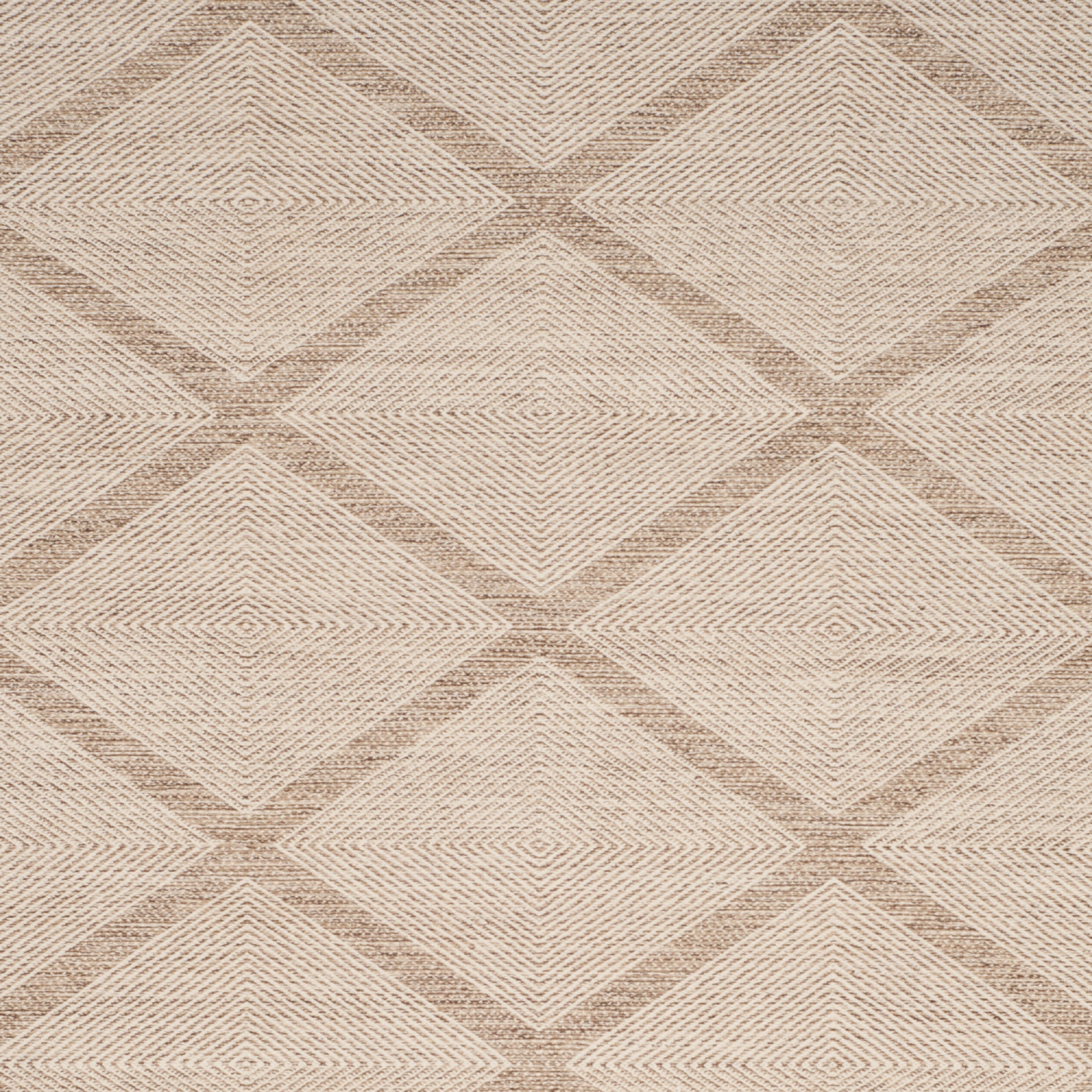 SAFAVIEH Montauk Bailey Geometric Diamond Cotton Area Rug, Beige, 10' x 14'