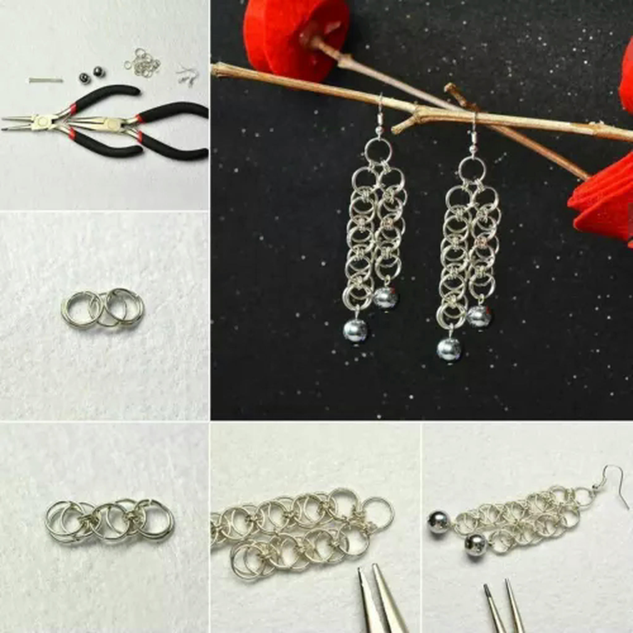 U8MO 4000pc Strong 304 Stainless Steel Open Jump Rings 18 Gauge Unsoldered Loop 5~8mm-5mm