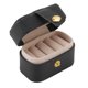 thumbnail image 1 of Mini Ring Storage Box, Small PU Leather Jewelry Box Organizer, Small Travel Earring Case, Black, 1 of 4