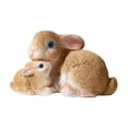 thumbnail image 3 of Luzkey Rabbit Statue Bunny Sculpture Collection Cute Easter Decoration Resin Rabbit Figurine for Living Room Porch Courtyard Outside Brown, 3 of 7