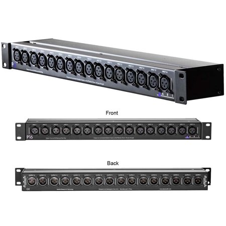 ART P16 Sixteen Channel XLR Balanced Patch Bay - 1U