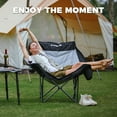 thumbnail image 4 of KingCamp Oversized Camping Chair, Fully Padded Camping Chair, XL Portable Chair for Adults, with Side Cup Holder & Side Pocket, Heavy-Duty Lawn Chair, Support 450+lbs, Black Light Grey, 4 of 11
