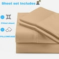 thumbnail image 3 of Universal XL V Berth 3 Piece 100% Egyptian Cotton 800TC The Best Boat V Berth Bedding Fits mattresses up to 12” Depth Durable & Easy Washable - Great Gift for Boaters ( Beige ), 3 of 4