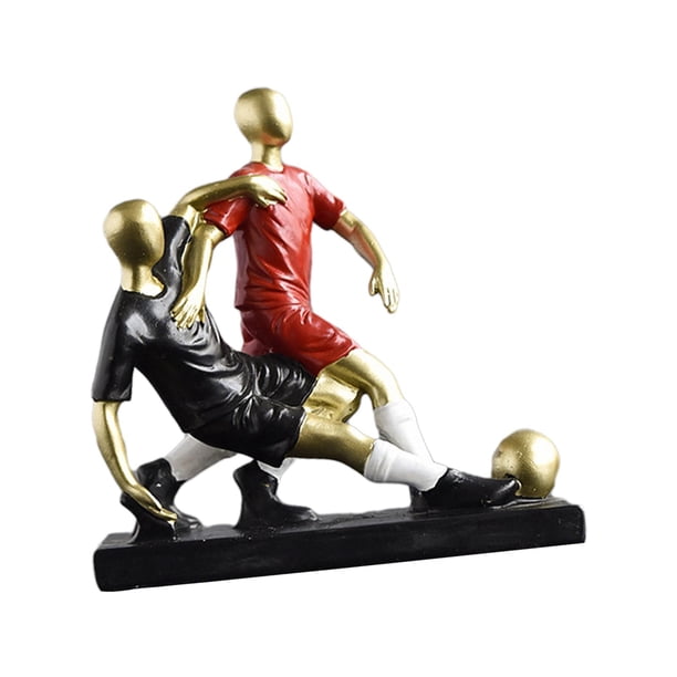 Figura de resina, obra de arte, estatua coleccionable de jugador de fútbol, decoración del hogar para la oficina 117x52x12cm