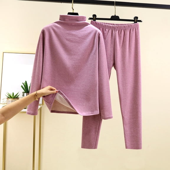 Timdgard Fall Outfits for Women Fall Winter High Neck Long Sleeve Tops Pants Comfy Loungewear 2 Piece Sets