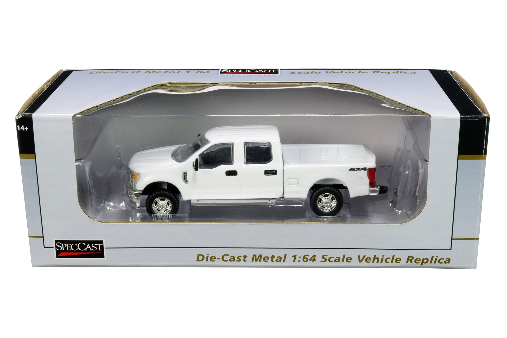 2019 Ford F-350 Dually & Flatbed Trailer & Rusty Truck Body 1:64 Scale Diecast 