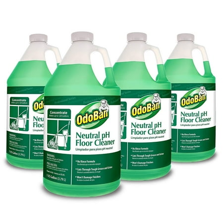 Rinse Concentrate - OdoBan Professional Series No Rinse Neutral pH Floor Cleaner Concentrate, 4 Gal 4 US gallons