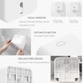 thumbnail image 3 of Portarrollos de papel higiénico, Portarrollos de papel higiénico montado en la pared, Portarrollos de papel impermeable / a prueba de polvo y dispensador - para baño / inodoro (blanco) Adepaton LKX-0573, 3 of 5