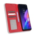 thumbnail image 4 of Compatible with TCL 30 XL Case Magnetic Closure Vintage Pattern PU Leather Wallet Cover with Card Slots-Red, 4 of 5