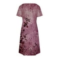 thumbnail image 5 of Xysaqa House Dresses for Womens Casual Half Sleeve Nightgown Soft Comfy Sleepwear Floral Printed Loungewear Flowy Sundress with Pockets S-2XL, 5 of 8