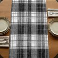 thumbnail image 5 of Black Buffalo Plaid Burlap Cotton Table Runner 18x72 Inches Long, Farmhouse Modern Checkered Farmhouse Table Runners, Outdoor Dining Tablecloths Decor for Baby Shower/Party/Wedding, 5 of 8